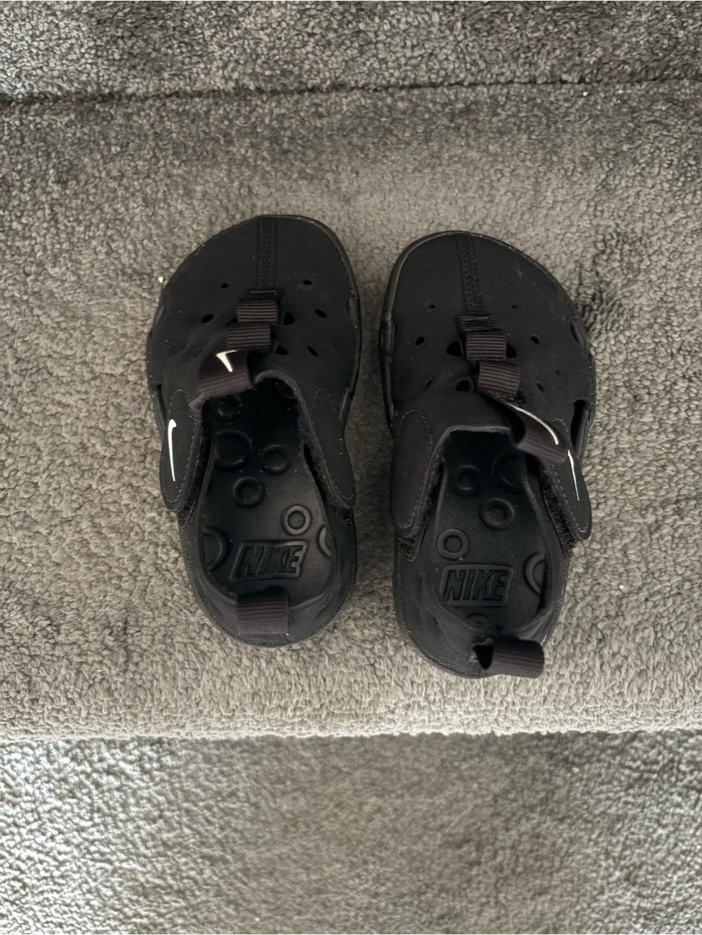 Nike Kids Black Slip-On Water Shoes with Hook Closure